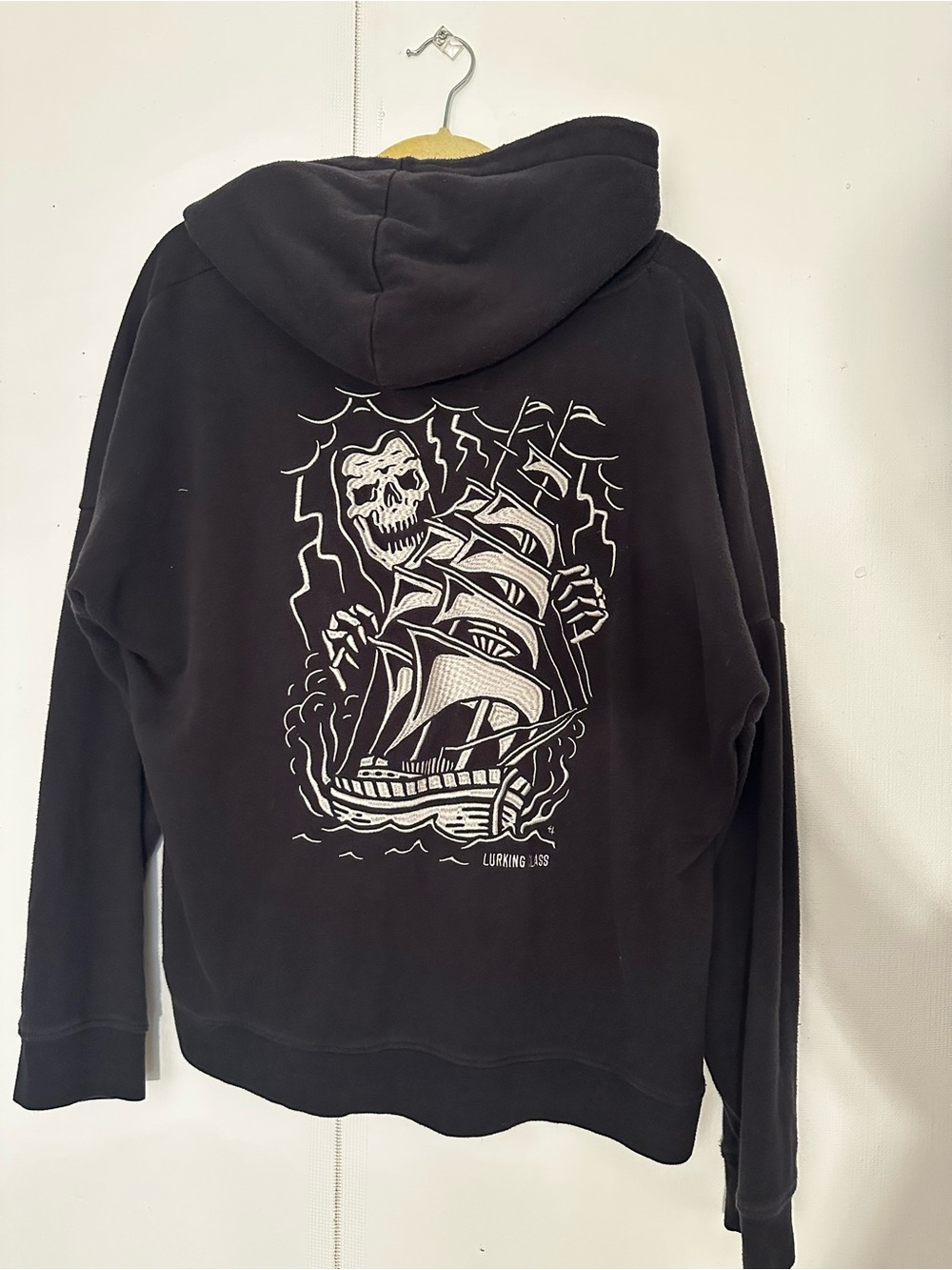 Lurking Class by Sketchy Tank Black Sherpa Hood Pullover Hoodie XL Rare